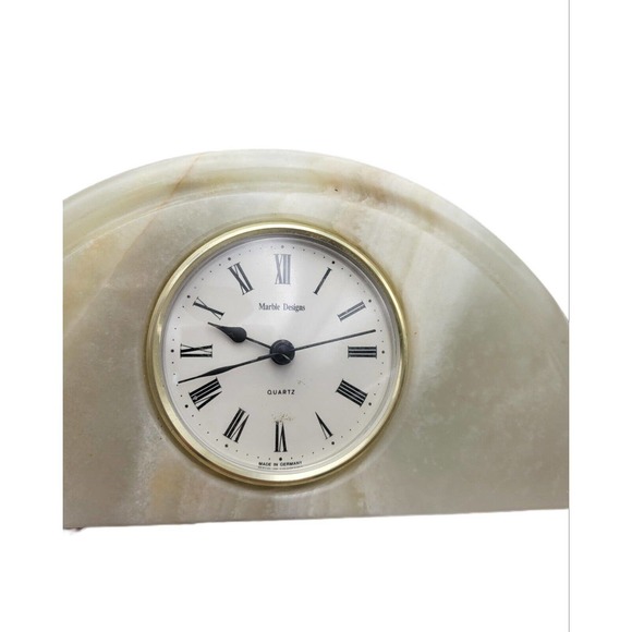 German Made "Quartz" Clock In Marble *Dead Battery - Picture 1 of 6
